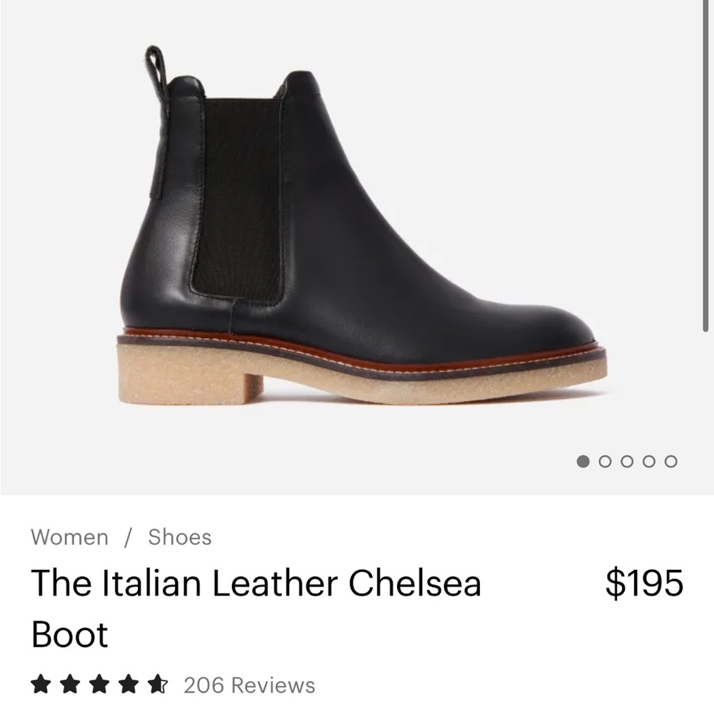 Everlane Chelsea lug sole boots size 6